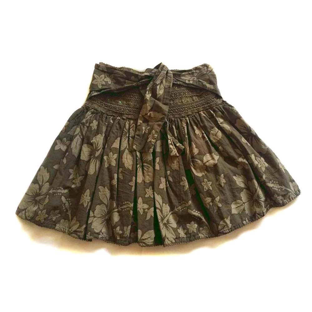 GREEN SAFARI SKIRT